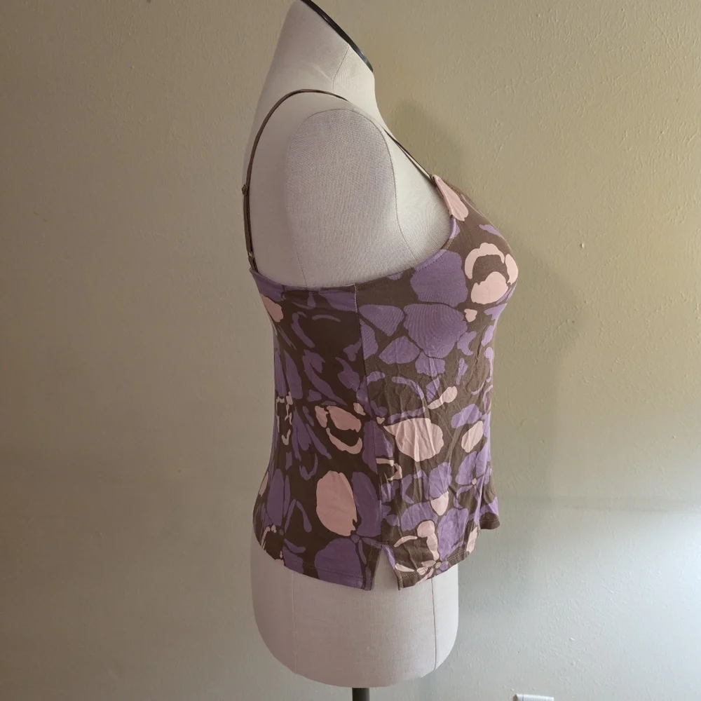 Stars Above Ultra Soft Spaghetti Strap Abstract Floral Sleep Tank Top Pajama